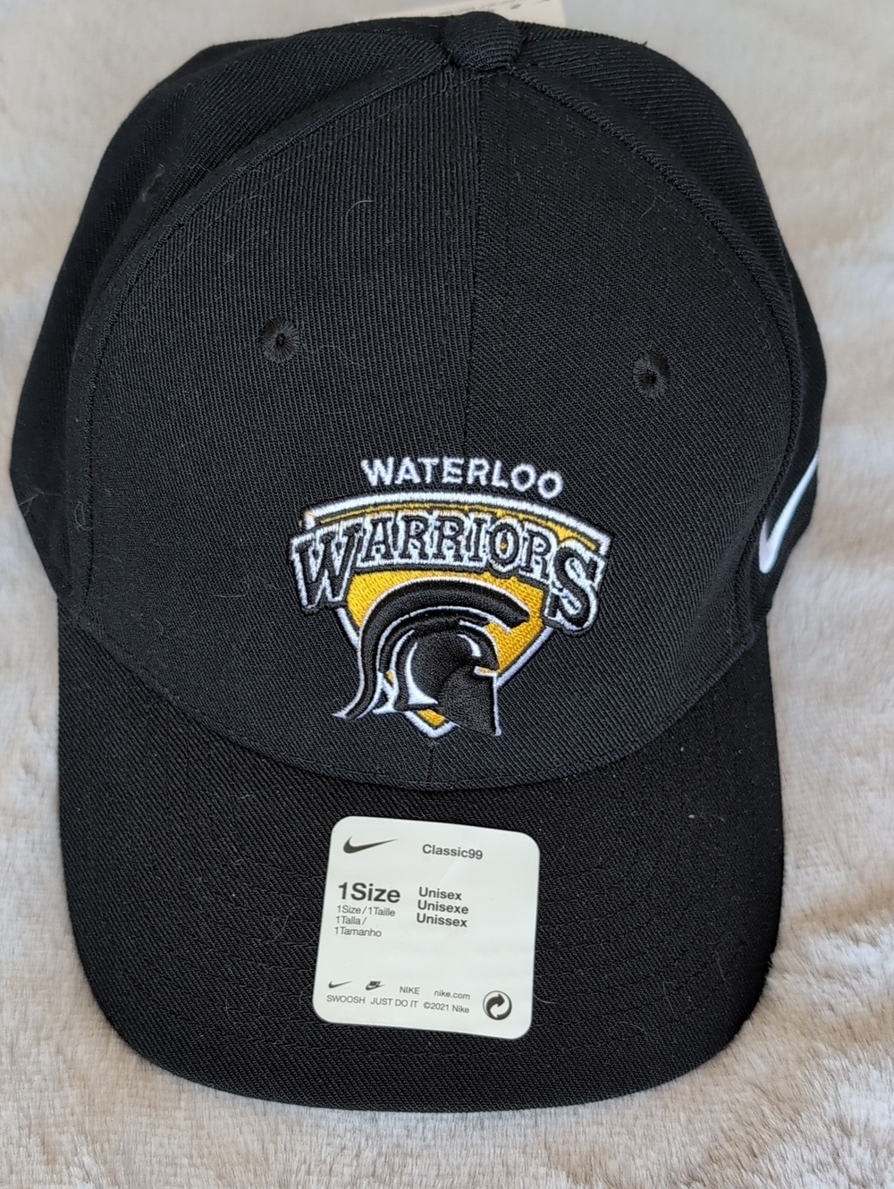 Nike Black Waterloo Warriors Classic99 Cap with Gold & White Logo